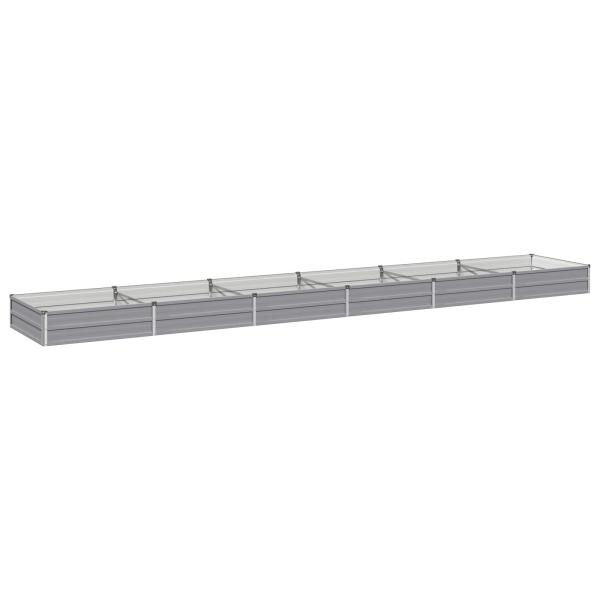 Hochbeet im Garten Grau 480 x 80 x 24 cm Stahl