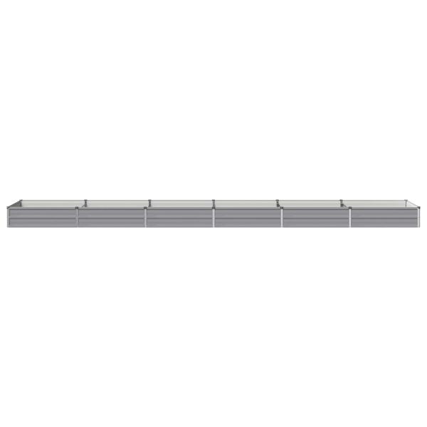 Hochbeet im Garten Grau 480 x 80 x 24 cm Stahl