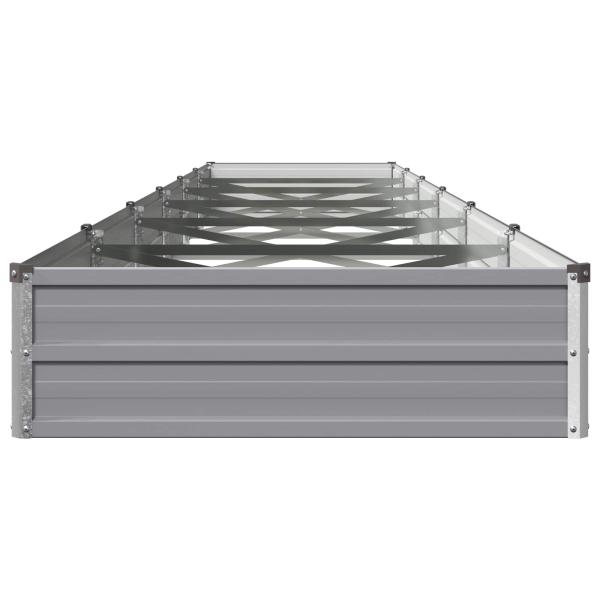 Hochbeet im Garten Grau 480 x 80 x 24 cm Stahl
