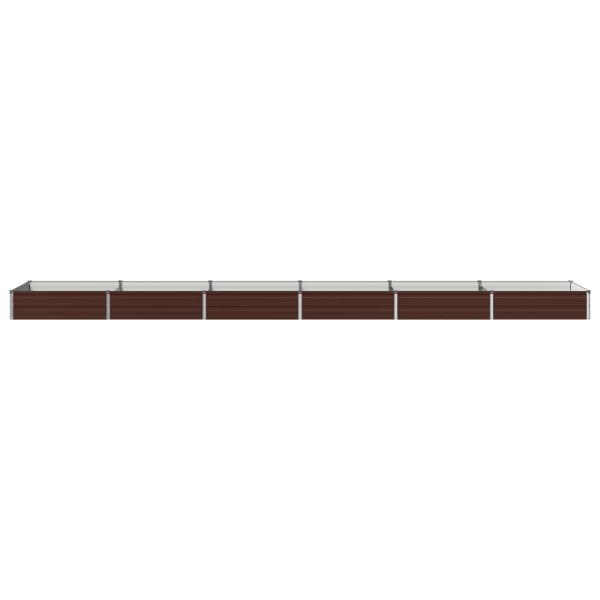 Hochbeet im Garten Braun 480 x 80 x 24 cm kaltgewalzter Stahl