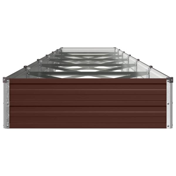 Hochbeet im Garten Braun 480 x 80 x 24 cm kaltgewalzter Stahl