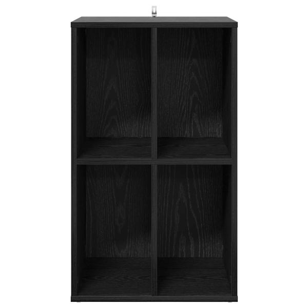 Schallplattenschrank Schwarz Eichen-Optik 44,5 x 36,5 x 74,5 cm