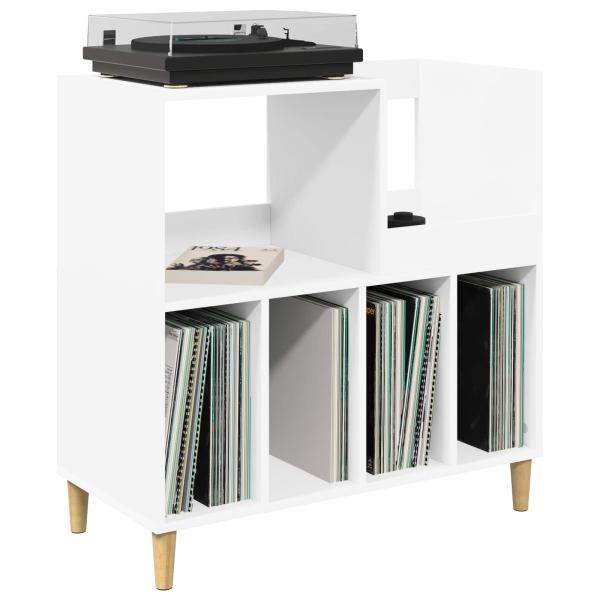Plattenspieler Stand Wei? 82 x 39,5 x 82,5 cm Holzwerkstoff
