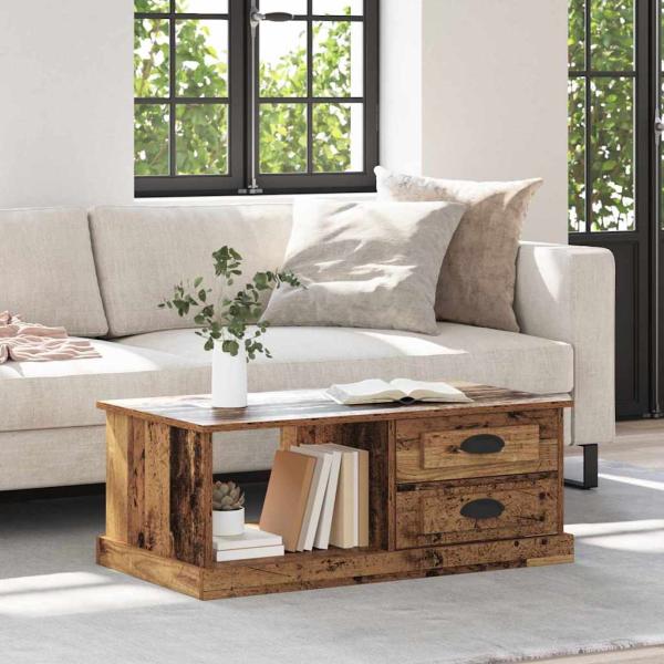 ARDEBO.de - Couchtisch Altholz 90 x 50 x 35 cm Holzwerkstoff