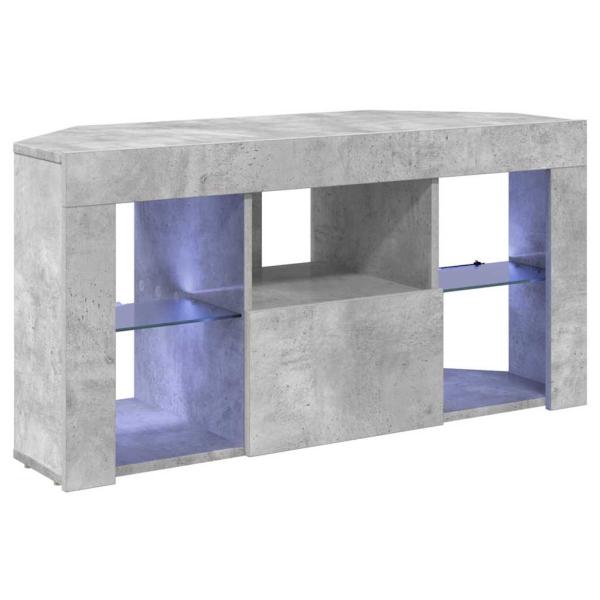 Eck-LED-TV-Schrank 100 x 40 x 50 cm Beton Grau Holzwerkstoff