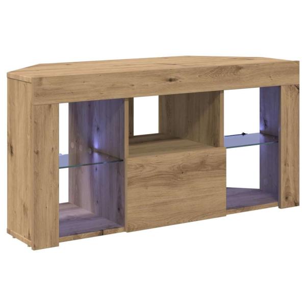 Eck-LED-TV-Schrank 100 x 40 x 50 cm Artisan-Eiche Holzwerkstoff