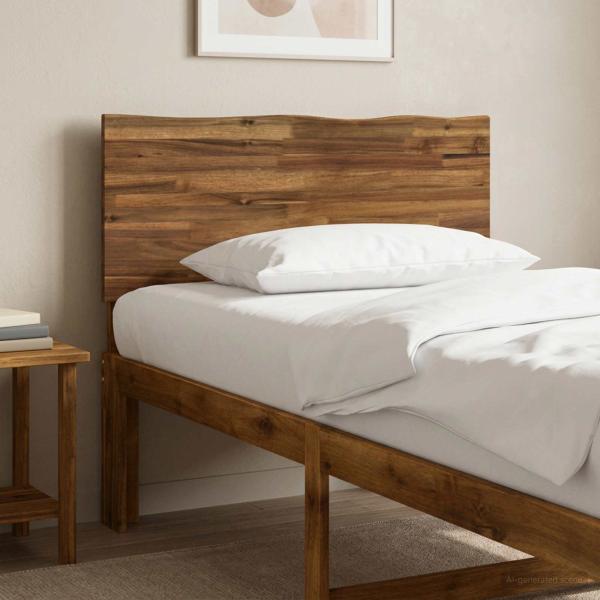 ARDEBO.de - Baumkanten-Kopfteil ROSTOCK Natur 100 cm Massivholz Akazie