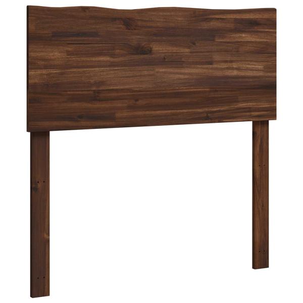 Baumkanten-Kopfteil ROSTOCK Dunkelbraun 80 cm Massivholz Akazie
