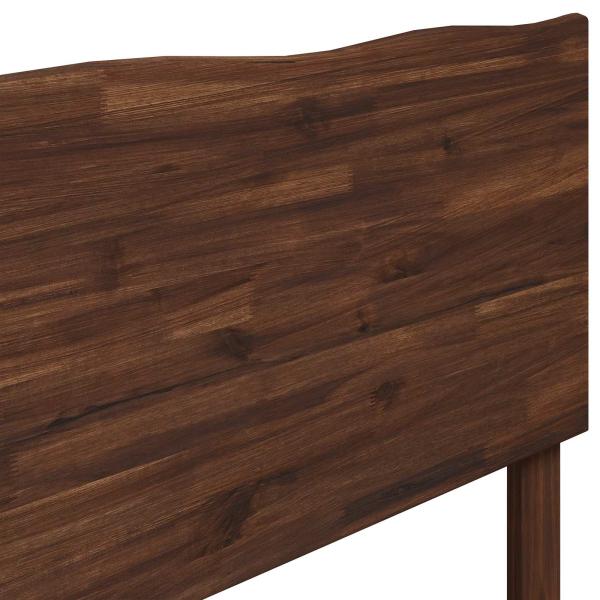 Baumkanten-Kopfteil ROSTOCK Dunkelbraun 80 cm Massivholz Akazie