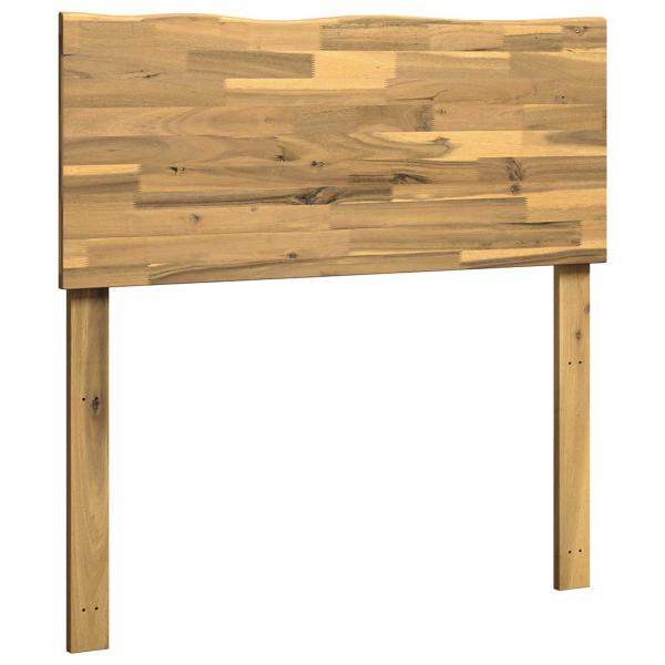 Baumkanten-Kopfteil ROSTOCK Weiß 80 cm Massivholz Akazie