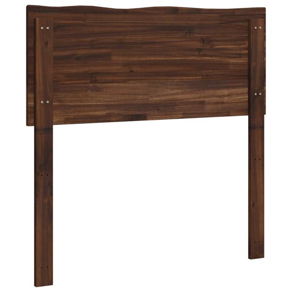 Baumkanten-Kopfteil ROSTOCK Dunkelbraun 75 cm Massivholz Akazie