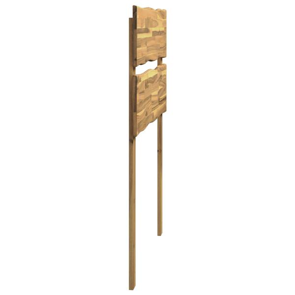 Kopfteil mit Live Edge ROSTOCK Weiß 80 cm Massivholz Akazie