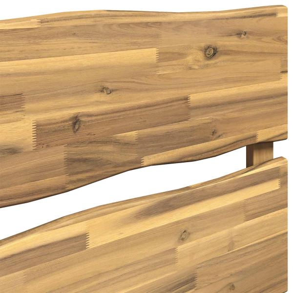 Kopfteil mit Live Edge ROSTOCK Weiß 80 cm Massivholz Akazie