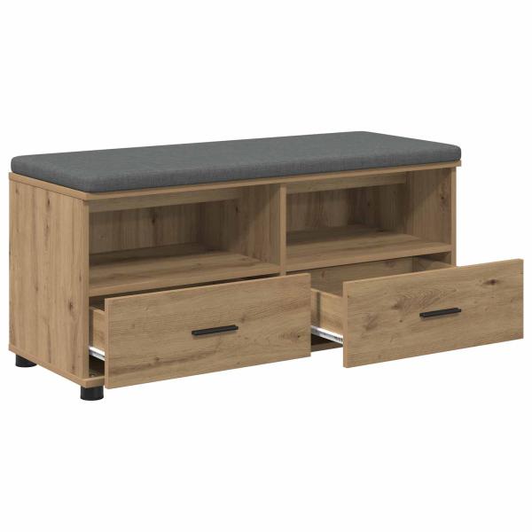 Schuhbank mit Kissen Artisan-Eiche 100 x 38 x 46 cm