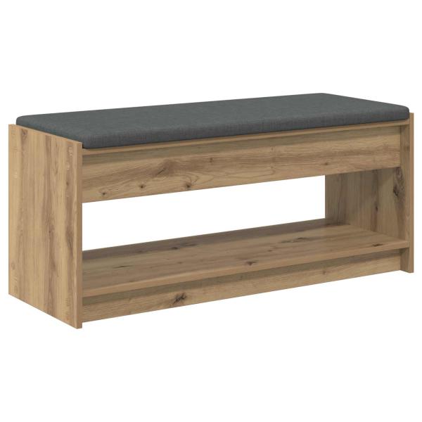 Schuhbank mit Kissen Artisan-Eiche 103 x 38 x 45 cm