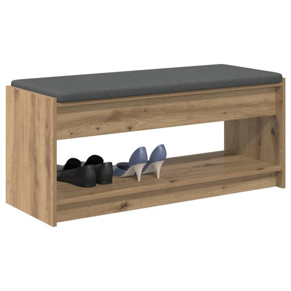 Schuhbank mit Kissen Artisan-Eiche 103 x 38 x 45 cm