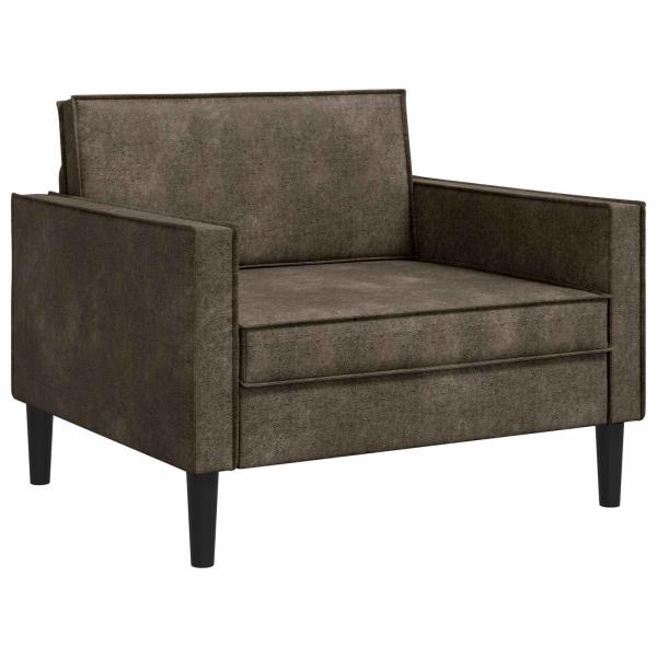 ARDEBO.de - XL-Sessel Dunkelgrau Kunstwildleder