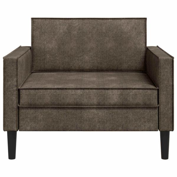 XL-Sessel Dunkelgrau Kunstwildleder