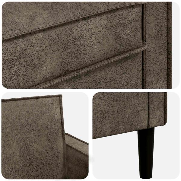 XL-Sessel Dunkelgrau Kunstwildleder