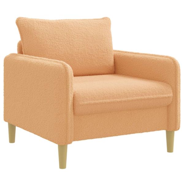 ARDEBO.de - XL-Sessel Beige Bouclé