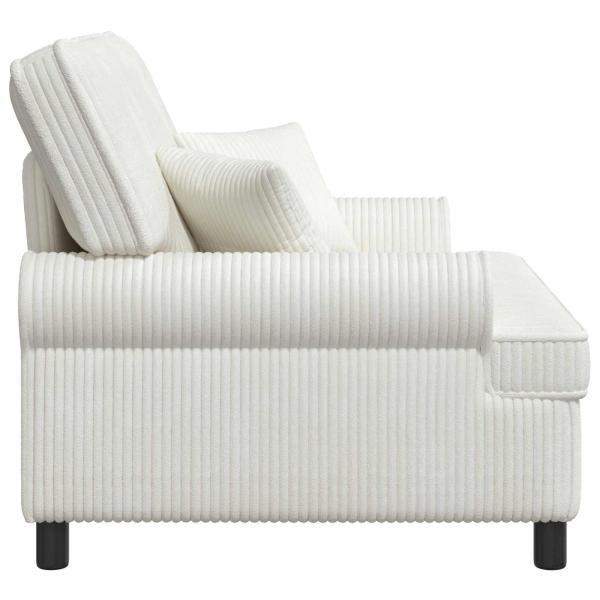 XXL-Sessel mit Kissen Creme 1,5 Linien Stoff