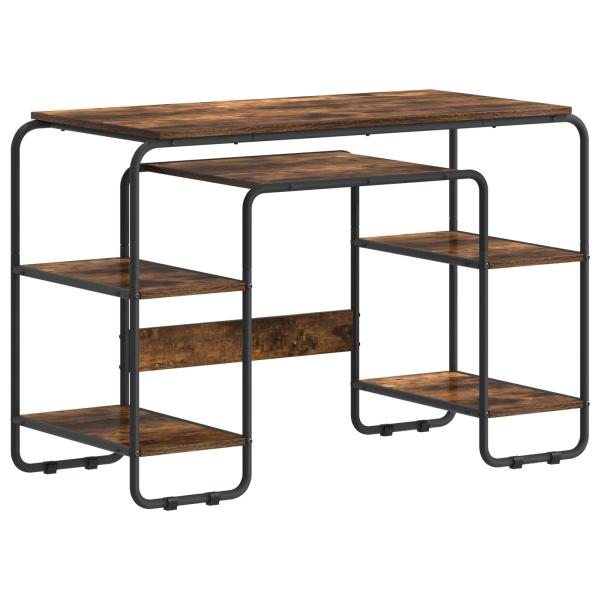 Schreibtisch mit Stauraum Räuchereiche 113,5 x 52 x 75,5 cm