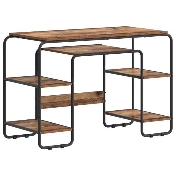 Schreibtisch mit Stauraum Altholz 113,5 x 52 x 75,5 cm