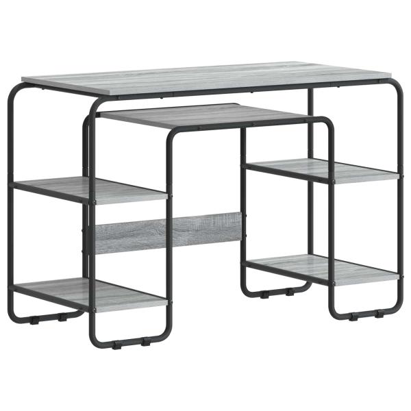 Schreibtisch mit Stauraum Sonoma-Grau 113,5 x 52 x 75,5 cm