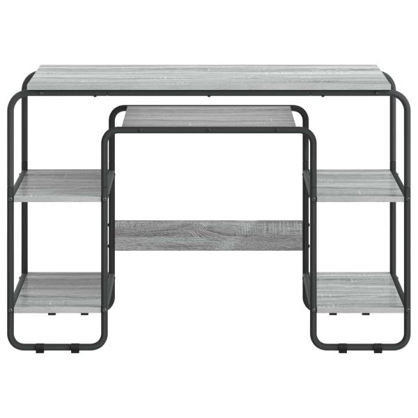 Schreibtisch mit Stauraum Sonoma-Grau 113,5 x 52 x 75,5 cm