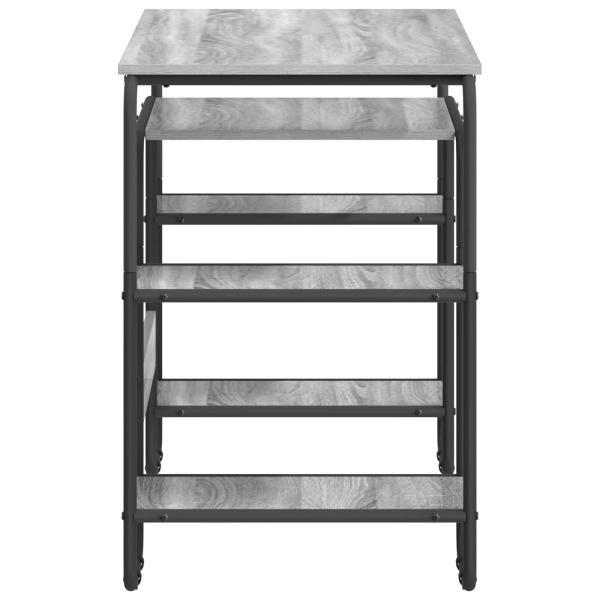Schreibtisch mit Stauraum Sonoma-Grau 113,5 x 52 x 75,5 cm
