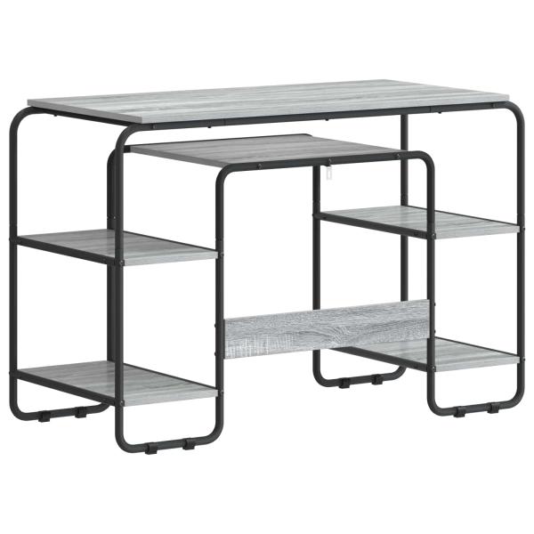 Schreibtisch mit Stauraum Sonoma-Grau 113,5 x 52 x 75,5 cm