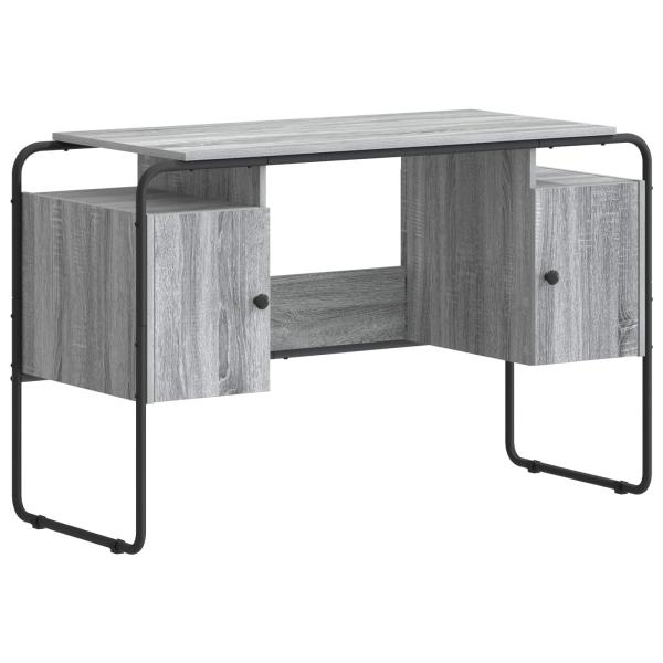 Schreibtisch mit Stauraum Sonoma-Grau 120 x 50,5 x 75,5 cm