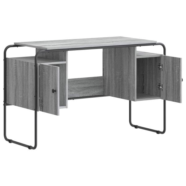 Schreibtisch mit Stauraum Sonoma-Grau 120 x 50,5 x 75,5 cm