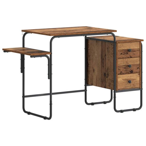 Schreibtisch mit Stauraum Altholz 120 x 50 x 75 cm