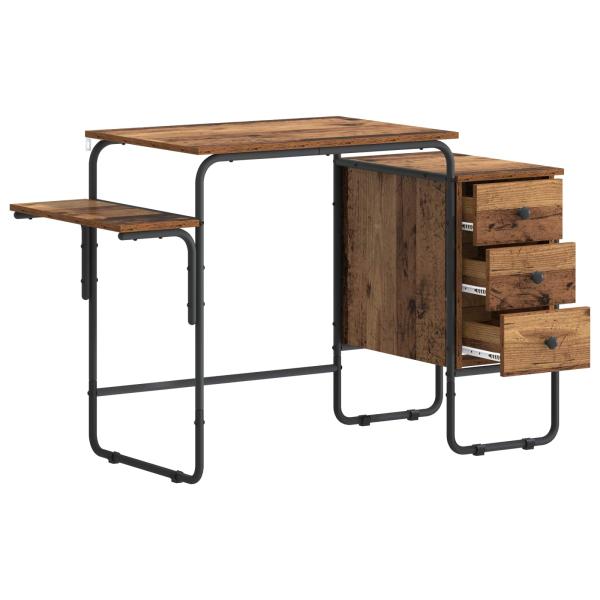 Schreibtisch mit Stauraum Altholz 120 x 50 x 75 cm