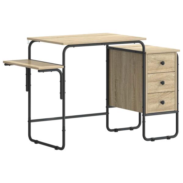 Schreibtisch mit Stauraum Sonoma-Eiche 120 x 50 x 75 cm