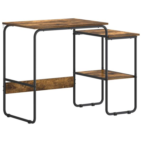 Schreibtisch mit Stauraum Räuchereiche 100 x 50 x 75 cm
