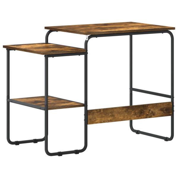 Schreibtisch mit Stauraum Räuchereiche 100 x 50 x 75 cm