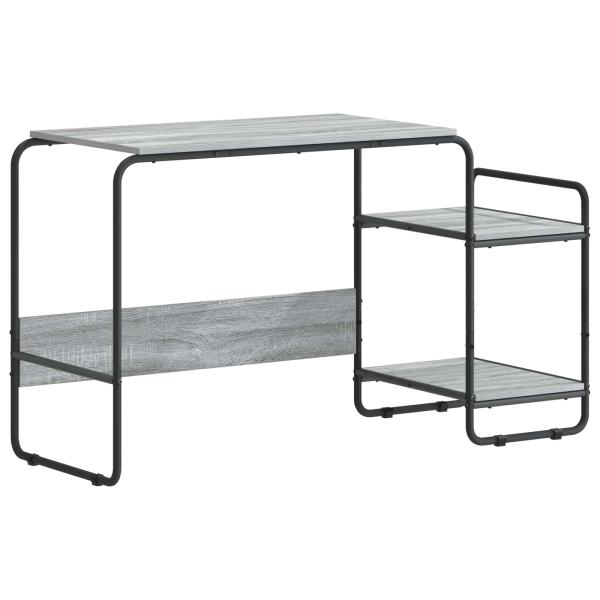 Schreibtisch mit Stauraum Sonoma-Grau 131,5 x 50 x 75,5 cm