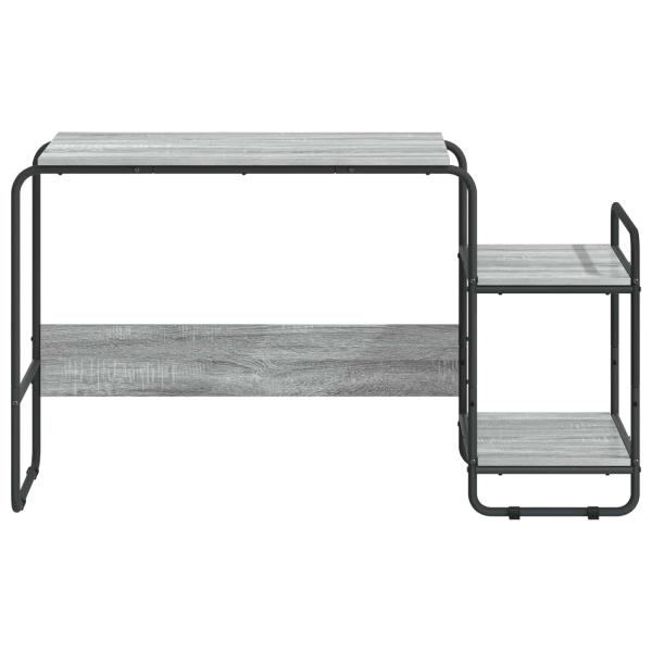 Schreibtisch mit Stauraum Sonoma-Grau 131,5 x 50 x 75,5 cm