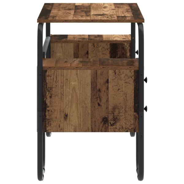Schreibtisch mit Stauraum Altholz 145 x 50 x 75 cm