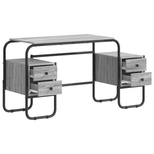 Schreibtisch mit Stauraum Sonoma-Grau 145 x 50 x 75 cm