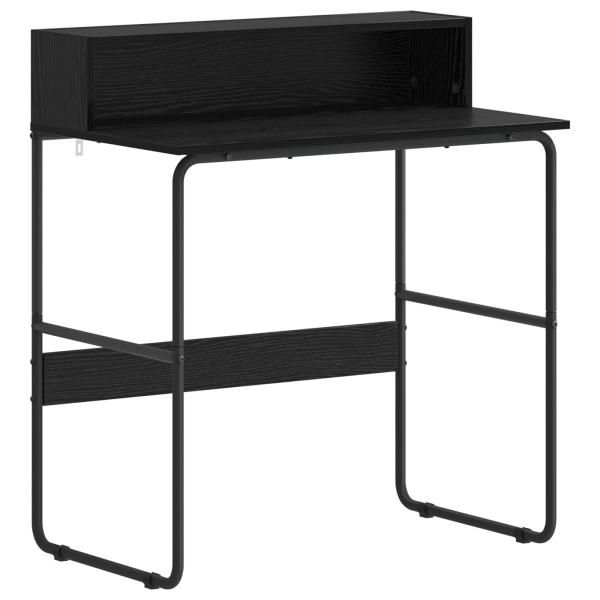 Schreibtisch mit Stauraum Schwarz Eichen-Optik 80 x 50 x 91 cm