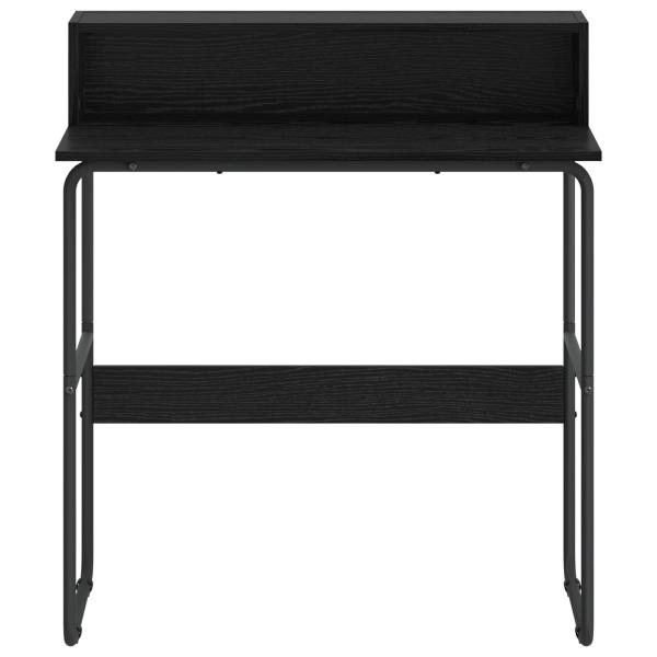 Schreibtisch mit Stauraum Schwarz Eichen-Optik 80 x 50 x 91 cm