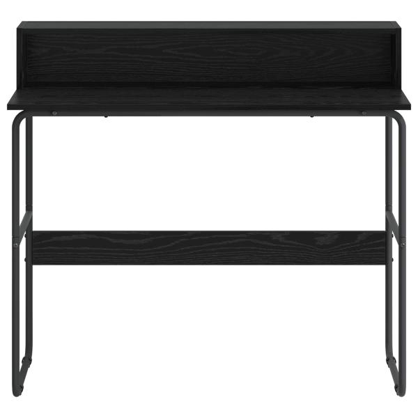 Schreibtisch mit Stauraum Schwarz Eichen-Optik 100 x 50 x 91 cm