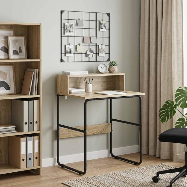 ARDEBO.de - Schreibtisch mit Stauraum Sonoma-Eiche 60 x 50 x 91 cm