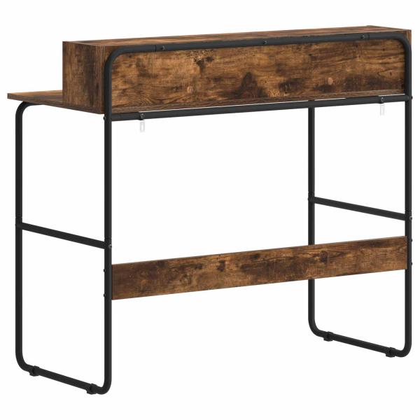 Schreibtisch mit Stauraum Räuchereiche 100 x 50 x 91 cm