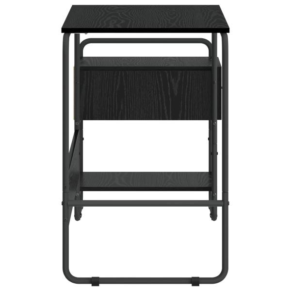 Schreibtisch mit Stauraum Schwarz Eichen-Optik