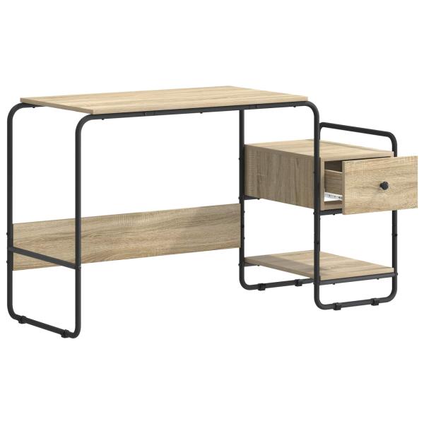 Schreibtisch mit Stauraum Sonoma-Eiche 131,5 x 50 x 75,5 cm