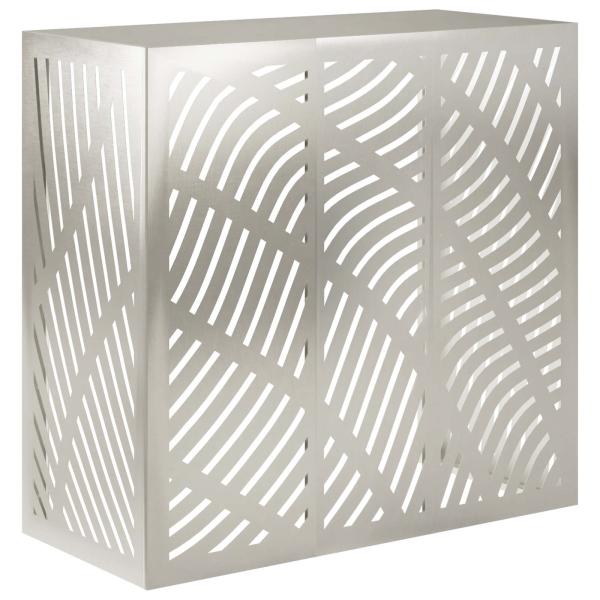 ARDEBO.de - Klimaanlagenabdeckung Silber 110 x 50 x 105 cm Edelstahl